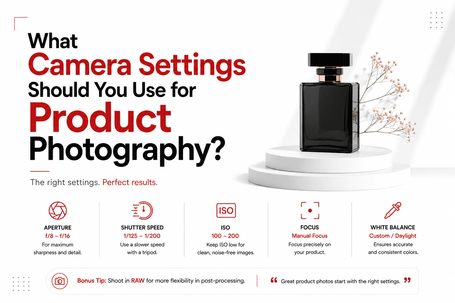 What Camera Settings Should You Use for Product Photography?