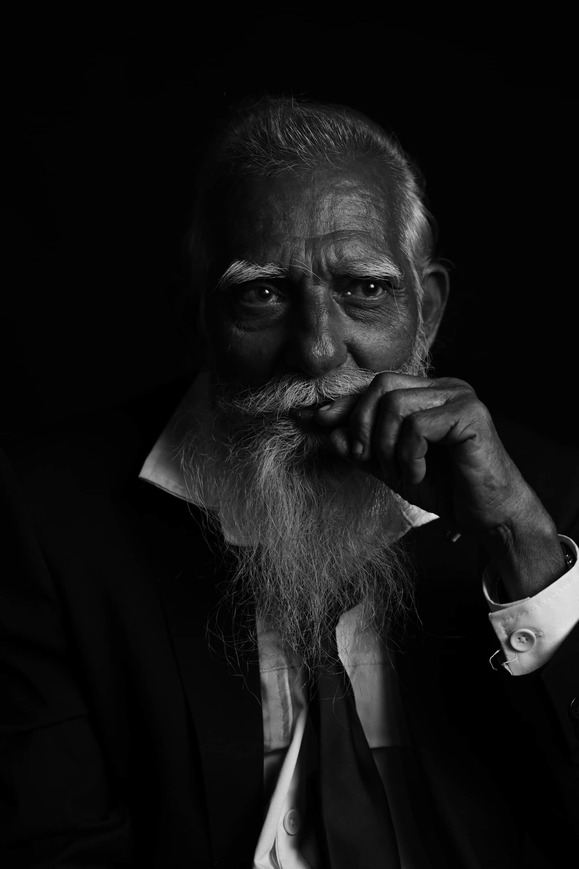 Student portrait photography — moody tones