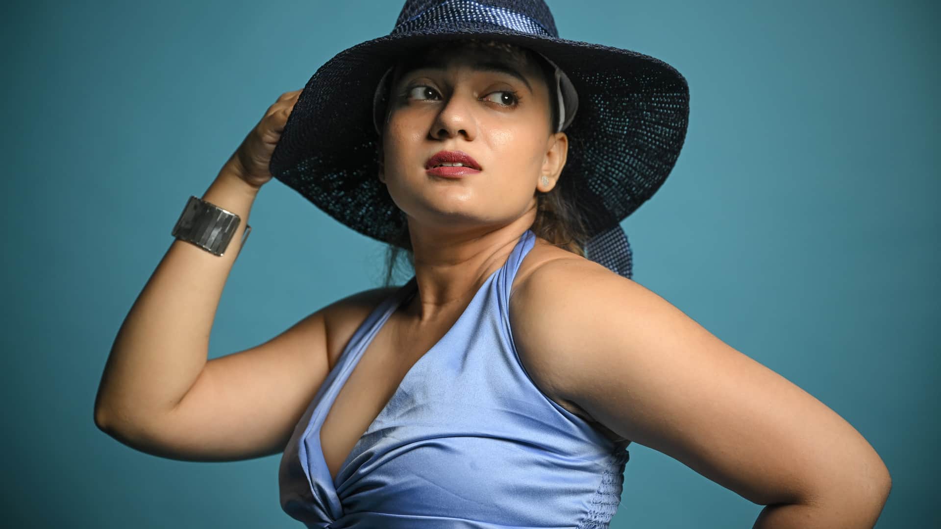 Fashion modeling photography — studio pose